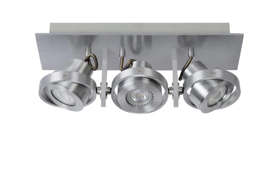 Lucide LANDA - Plafondspot - LED Dim to warm - GU10 - 3x5W 2200K/3000K - Mat chroom - uit